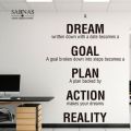Sabnas Success Office Quote Inspirational Wall Decal Sticker Vinyl 24 X 18 Inches Wall Decor Stickers For Study room school Office black color. 