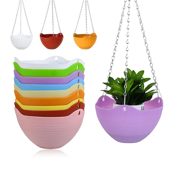 Pack%20of%206%20Hanging%20Pot%20With%20Chain%20%7C%20Garden%20And%20Home%20Flower%20Plant%20Decoration%20%7C%20Hanging%20Basket%20Pots%20-%20Image%202