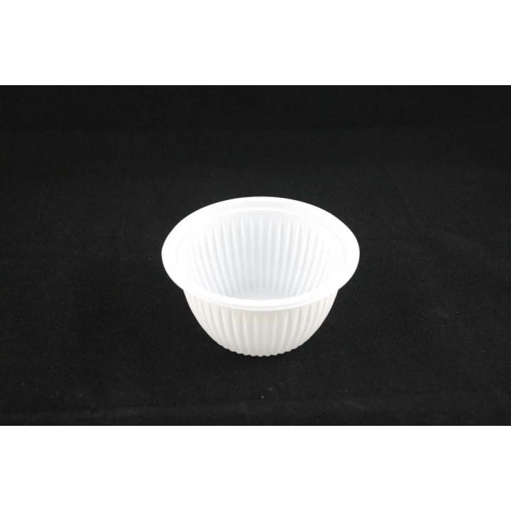50pcs of Plastic Disposable White Small Round Bowl (BX-B3) - [Flat & Dome Lid Optional]