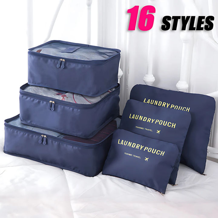 6Pcs/1Set Travel Storage Bag Storage Clothes Bag Luggage Case Bag Suitcase Underwear Organizer Make Up Organizer Bag