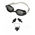 Set of 2 - Fashion Anti Fog UV Swimming Glasses Eye wear Glasses and Nose Ear Plug Set. 