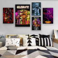 Fnaf F-Five-Aights-At-Freddys Anime Poster Anime Posters Sticky Whitepaper Sticker DIY Room Bar Cafe Kawaii Room Decor. 