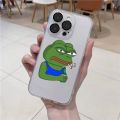 Sad Frog Pepe Phone Case For iPhone 11 12 Mini 13 14 15 Pro XS Max X 8 Plus SE XR Transparent Shell. 