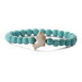 [ New ]TEMU Dolphin Turquoise Stretch Bracelet Men's Tigereye Agate Mixed Colorful Beads Bracelet  WIH. 