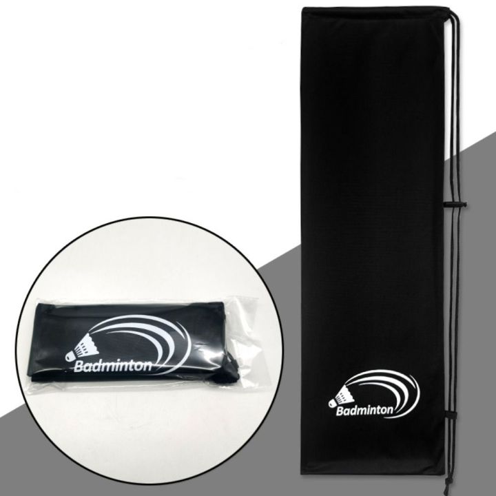 Durable Black Badminton Rackets Bag Large Capacity Wear Resistant Racquet Pouch Cover Sport Supplies Portable Protective Sleeve