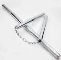 Karate Martial Art Safety Nunchakus Foldable Stick with Steel Chain Training Equipment. 