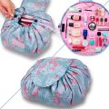 Lazy Makeup Bag Drawstring Cosmetic Bag Magic Travel Pouch Portable Quick Pack Waterproof Organizer Bags for Women 2 Pack. 
