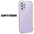 Ultra Clear Slim For Samsung A33 Shockproof Anti-Slip Grip with Best Camera Protection & Anti-Dust Plugs Back Cover Case. 