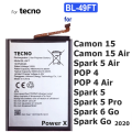 TECNO Spark 6 Go Battery Replacement BL-49FT Battery with 5000mAh Capacity_Silver. 