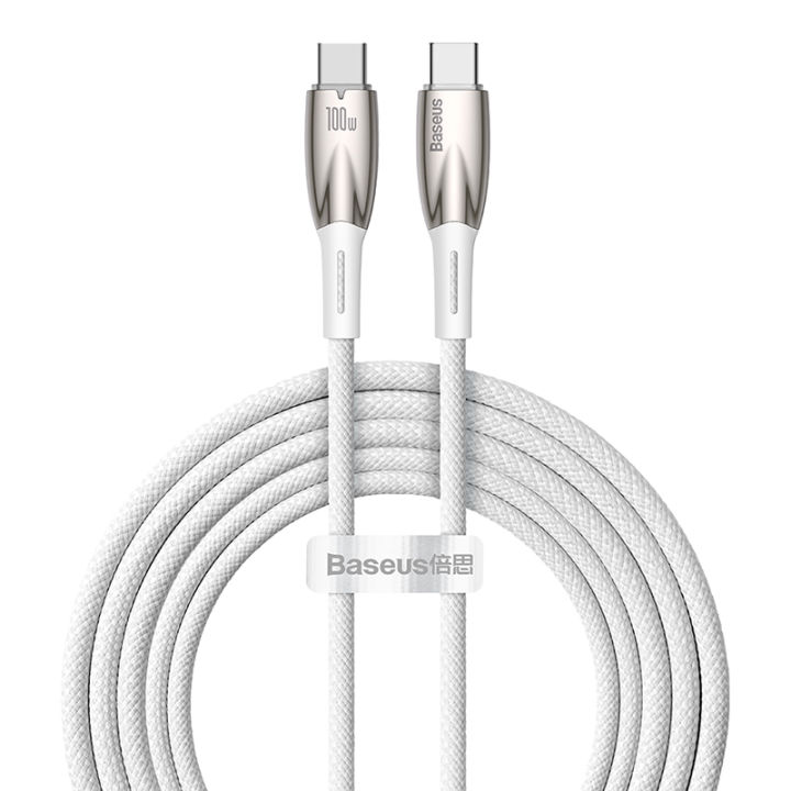 Baseus%20Type%20C%20to%20Type%20C%20PD%20Cable,%20100W%20Glimmer%20Series%20Fast%20Charging%20Data%20Cable%20%20For%20Mobile%20&%20Laptop%20-%20Image%209