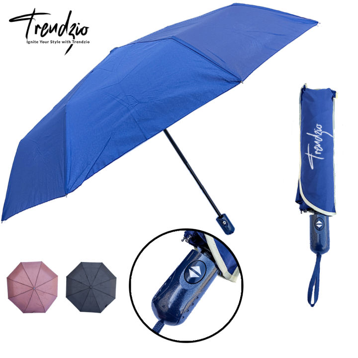 TRENDZIO Outdoor Travel Umbrella Automatic Open Close Water Repellent Fabric Folding Umbrella for Men Women