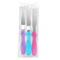 3pc/set Small Cranked Angled Spatula Palette Knife Stainless Steel Cake Cream Knife Spatula Fondant Tools. 