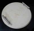 Stylish Natural Marble stone carved Tray with Handles – Marble Tray for Vanity bedroom Perfume Jewelry dining table office table bathroom counter- Round display Decorative Tray – Home décor centerpiece.(Interior decoration). 