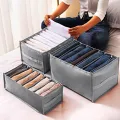 Organisers Foldable Warderobe Storage Organiser, Drawer with Dividers Closet Box for Clothes, Jeans, Underwear, Bra, Sock, Ties, T-shirt, Belt, Makeup. 