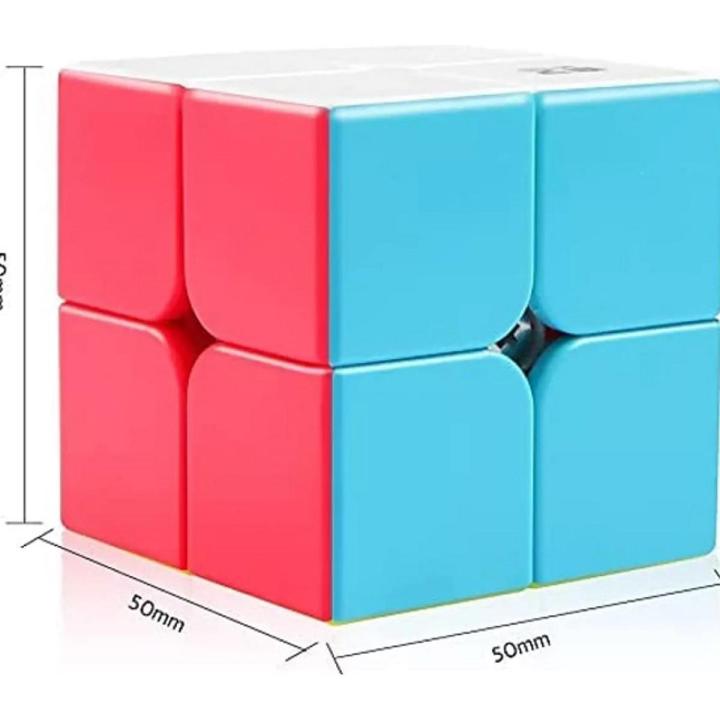 Original 2*2 Stickerless Rubiks Cube - Rubik's 2x2 Cube for Kids - Puzzle Cube - Very Smooth 2x2x2 Rubics Magic Speed Cube Puzzle Toys for Children Shape Block