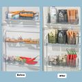 Refrigerator Door Organizer Bins Clear Plastic Food Storage Containers for Fridge, Kitchen Cabinet, BPA-Free Pantry Organization and Storage. 