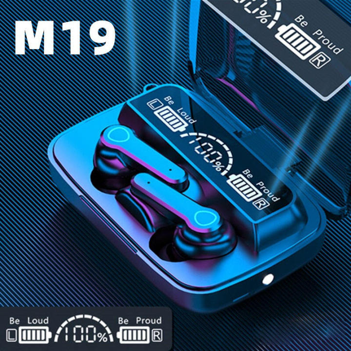 M19%20TWS%20Wireless%20Bluetooth%205.1%20Headphones%20with%20Touch%20Control,%20Waterproof,%202000mAh%20Charging%20Box,%20Gaming%20Headset%20-%20Image%202