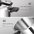Stainless Steel Pressure Cooker Heavy Duty Fast Cooking Pot with Safety Lock Lid | Multipurpose Pressure Cooker for Rice, Chicken, Meat, Dal, Beans & Vegetables | Durable Kitchen Cookware for Gas Stove. 