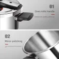 Stainless Steel Pressure Cooker Heavy Duty Fast Cooking Pot with Safety Lock Lid | Multipurpose Pressure Cooker for Rice, Chicken, Meat, Dal, Beans & Vegetables | Durable Kitchen Cookware for Gas Stove. 