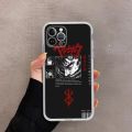 Berserk Guts Anime Phone Case For iPhone 15 14 11 12 13 Mini Pro XS Max Cover 6 7 8 Plus X XR SE 2020 Funda Shell. 