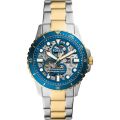 Fossil Blue  Dial Two-tone Stainless Steel Automatic Watch For Men ME3191. 