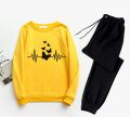 Winter Suit Butterfly and Heart Printed Fleece Tracksuit Sweatshirt and Trousers For Women and Girls - Fashionable and Cool Women's Tracksuit. 