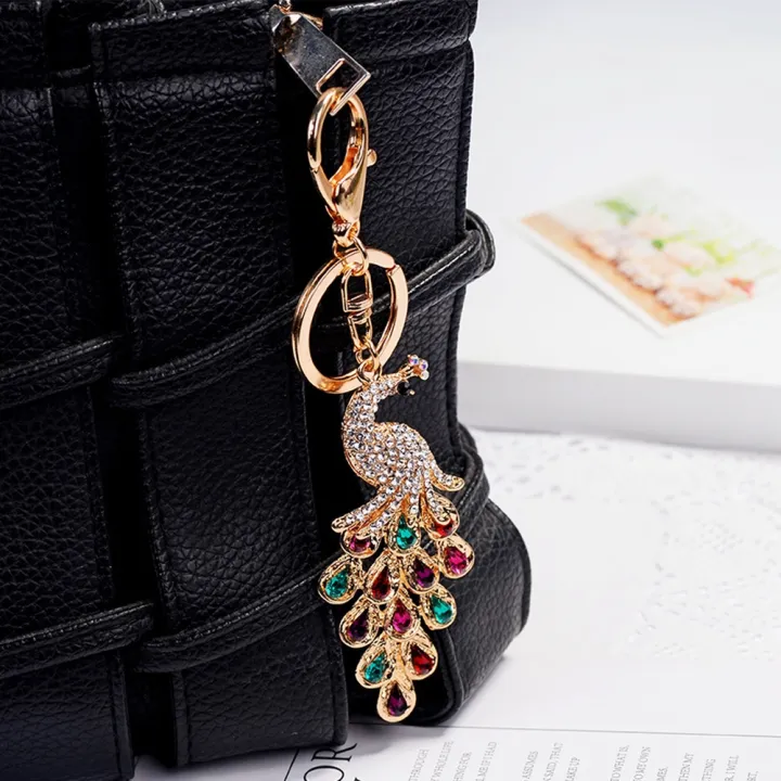 Beautiful%20Peacock%20Rhinestone%20Key%20Chain%20Crystal%20Purse%20Keychain%20Bag%20Key%20Ring%20-%20Image%203