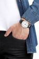 CASIO WHITE DIAL WITH BLACK LEATHER STRAP MEN'S WATCH - MTP-1303L-7BVDF. 
