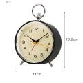 Colorful Hands Alarm Clock Vibrant Color Retro Alarm Clock with Night Light Accurate Quartz Movement Metal Hanging Ring Southeast Asian Buyers' Favorite Analog Alarm Clock for Bedroom. 