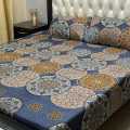 BeQuest Big Flowers  High Quality Fine Soft Cotton Unique Designed Bedsheet. 
