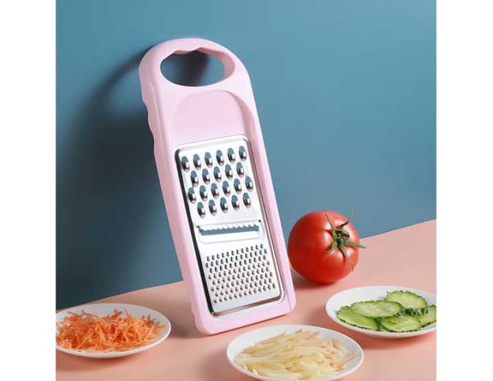 3 in 1 Multi-functional Stainless Steel Grater-Vegetable and Fruits Cutter-Potato Grater 3-In-1 Comfortable Grip Stainless Steel Onion Grater-Multifunctional High Quality ABS Vegetable & Fruit Slicer