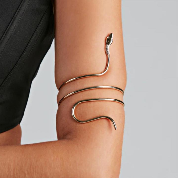 Fashion Punk Coiled Snake Spiral Upper Arm Cuff Armlet Armband Bangle Bracelet Jewelry Women Party Barcelets Fashion Gifts