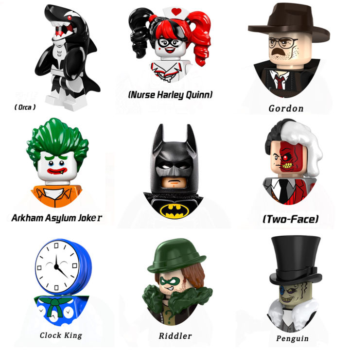 Batman Building Blocks Two-Face Superboy Aquaman Joker Bricks Toys The Flash Assemble Action Figures Dolls Kids Christmas Gift Loser Lione