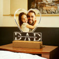 Designer 3D Illusion Text & Picture Decorative Lamp - Custom Colors - Acrylic Plate, Wooden Base - Gift Mall. 