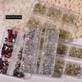 1200/720 Pieces Nail Rhinestone 3D Crystal DIY Nail Art Decorations Crystal Diamond Gem Glitter Nail Beauty Accessories. 