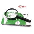 Magnifying Glass Large Size Diameter (75mm) Handheld Magnifier Glass Zoom Magnification 5x Lens Black. 