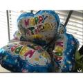 HAPPY BIRTHDAY HEART SHAPE FOIL BALLOON ( 18 INCH FOIL BALLOON ). 