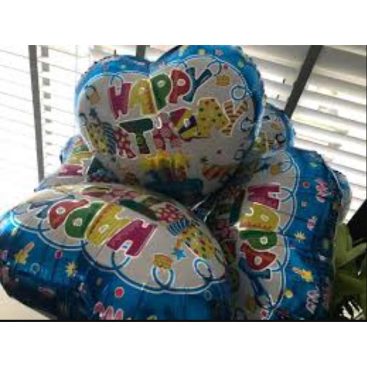 HAPPY BIRTHDAY HEART SHAPE FOIL BALLOON ( 18 INCH FOIL BALLOON )