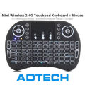i8 Mini Wireless Keyboard & Touchpad Mouse With RGB Backlit - Rechargeable & Popular For USING With Android TV BOX - Works With All Kind Of PC / LAPTOP / ANDROID TV BOX Through 2.4GHz Wireless Connectivity -. 