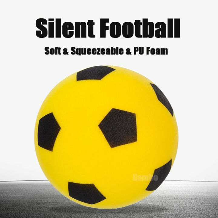Silent Football Size 5 Indoor Silent Foam Soccer Ball Size 3 Mute Bouncing Ball Silent Basketball Ball Silent Ball Gift for Boys Pizazzazz