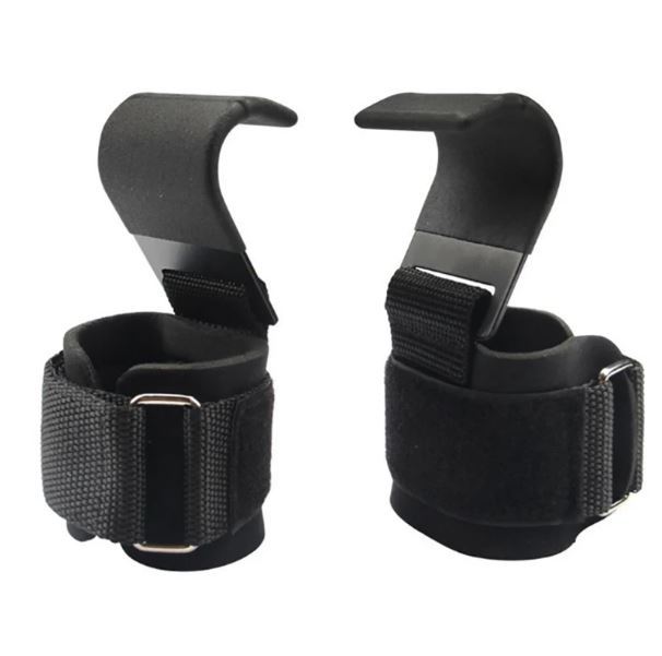 Weight Lifting Hook Grips With Wrist Wraps Hand-Bar Wrist Strap Gym Fitness Hook Weight Strap Pull-Ups Power Lifting Gloves
