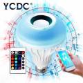 Wireless Bluetooth LED Bulb and Speaker, RGB Colour and Music Play Lamp with Remote. 