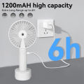 KINZO Cooling Mist Spray Fan With Mobile Holder mini portable Handheld water mist spray cooler USB Rechargeable Cooling Fan with mobile Stand. 