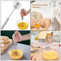 2024 New Stainless Steel Semi-Automatic Whisk,Automatic Whisk Mixer Stirrer Tool, Hand Push Mixer Stirrer Kitchen Gadgets for Blending, Whisking, Beating. 