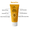 Skinified Sun Block For Dry Skin 60+ SPF - Free From white Caste - Can Be Used As Primer - Prevents From Harmful UVA & UVB Rays - Broad Spectrum UV Protection 100ML. 