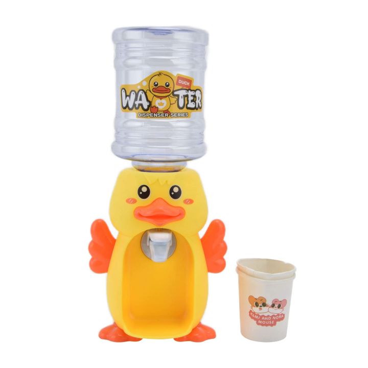 Fountain Model, Small Duck Shape Water Dispenser Toy Improve Self-Care Ability Funny Slow Water for Birthday(Dada Duck Drinking Fountain)
