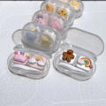 Cute Design contact lens case Fashionable Travel-Friendly Small Size contact case Durable Material Fresh contact cases for On-the-Go Daily Use Contact Lens Users Hygiene Maintenance Eye Care. 