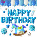 Happy Birthday blue Theme Set For Birthday Decoration and Celebrations. 