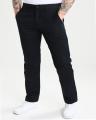 Black Cotton Men's Chino Slim Fit. 