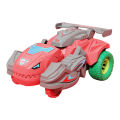 Laxuaoe Car Model Rotatable Dinosaur Hit Deformed Car. 